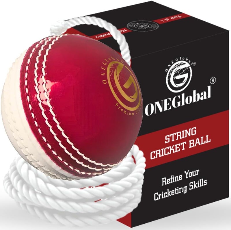 ONEGlobal Incrediball Soft String Cricket Ball | Outdoor and Indoor Soft Hanging Cricket Ball for Practice | for Footwork, Timing and Solo Training - Image 1